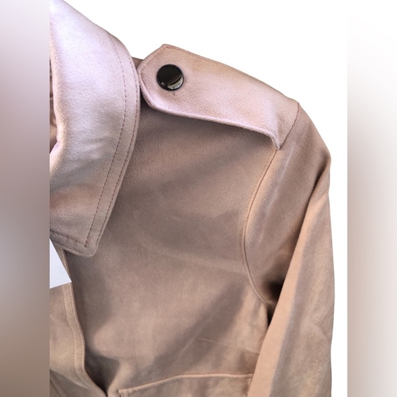 Woman’s Faux Suede Jacket Pastel Pink Size Large NWOT - Picture 10 of 16